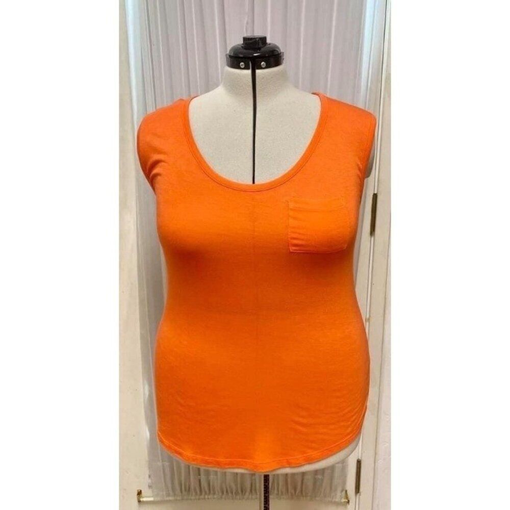 NWT Old navy Size large orange sleeveless top with pocket. New with tags.